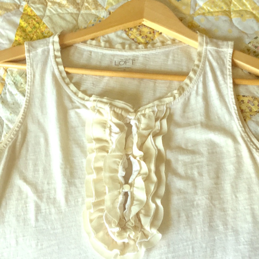 Cream cotton tank